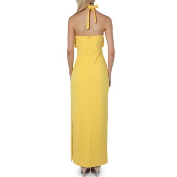 BEBE Ruffled Halter Gown - Picture 3 of 3